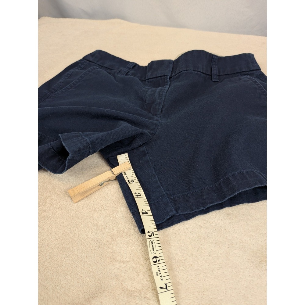 J.CREW Women's Size 4 Navy Blue Chino Shorts 100% Cotton Preppy Casual EUC - Picture 7 of 7